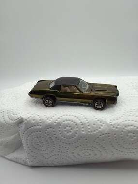 Vintage 1968 Hot Wheels Redline Custom Eldorado Olive Green Diecast Toy Car